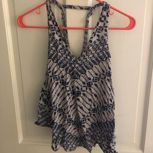 Urban outfitters blue patterned halter tank